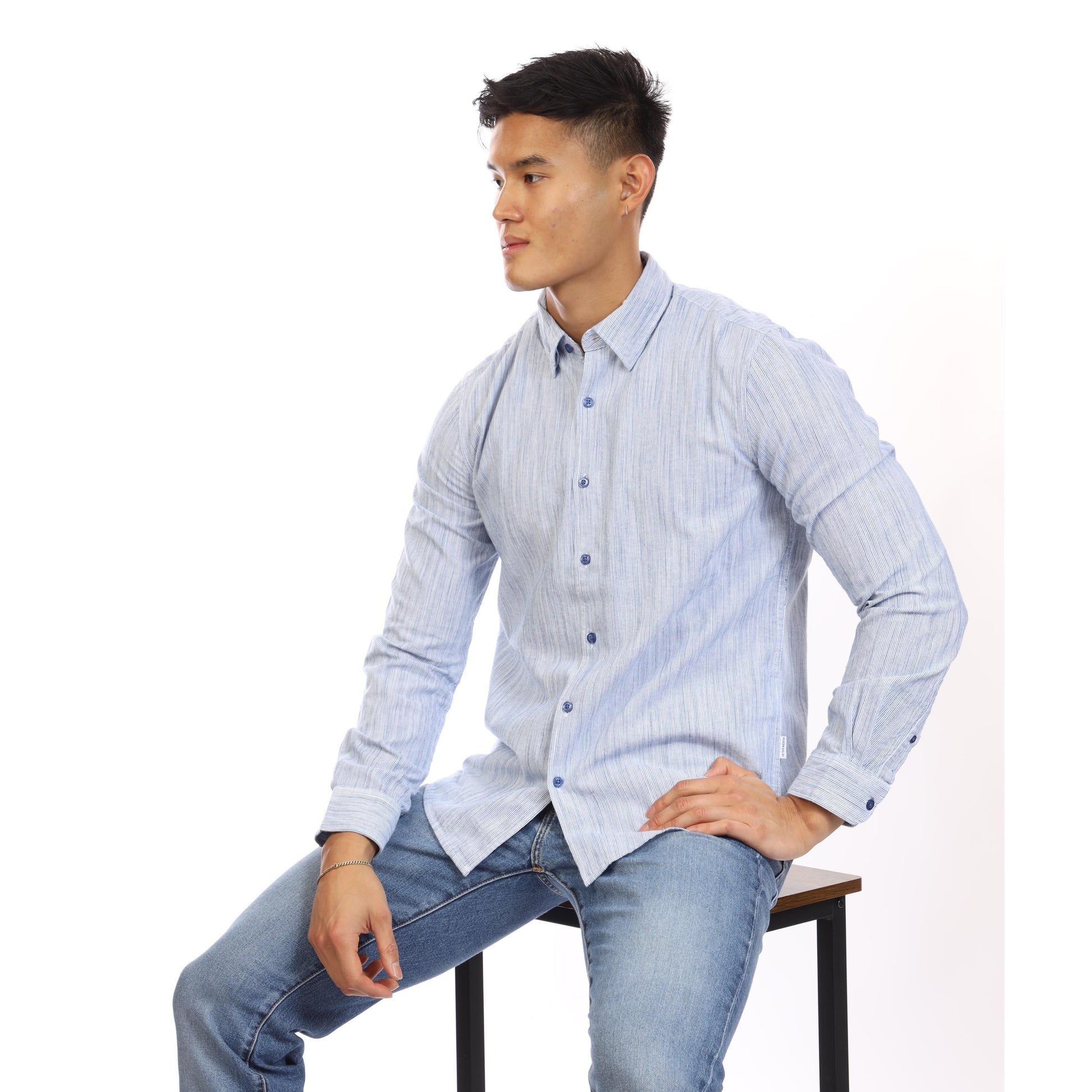 Peter Werth Men's W Mallett Long Sleeve Plain Shirt