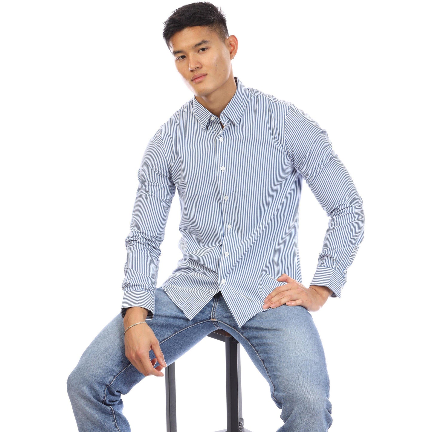 Peter Werth Men's Long Sleeve Plain Shirt