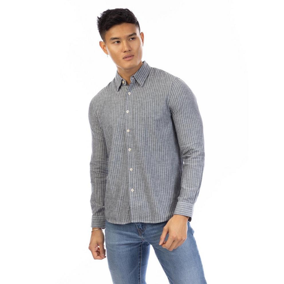 Peter Werth Men's Cotton Long Sleeve Plain Shirt