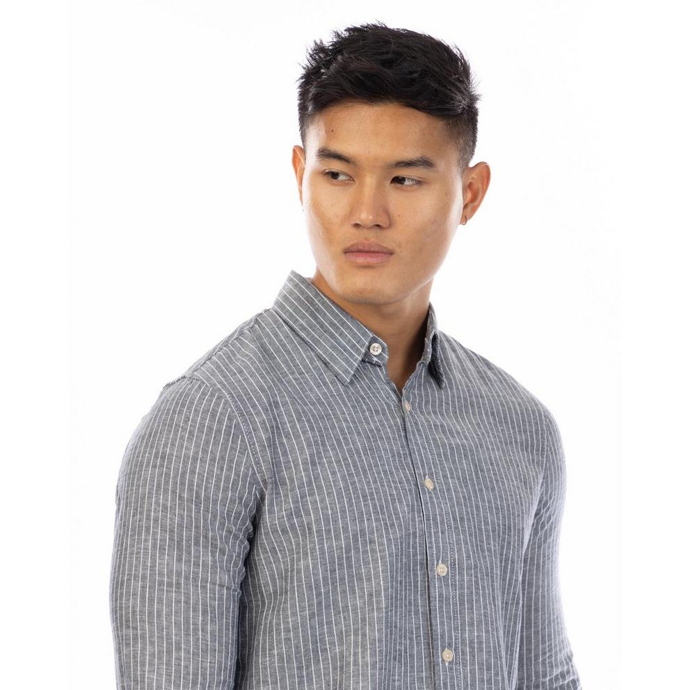 Peter Werth Men's Cotton Long Sleeve Plain Shirt
