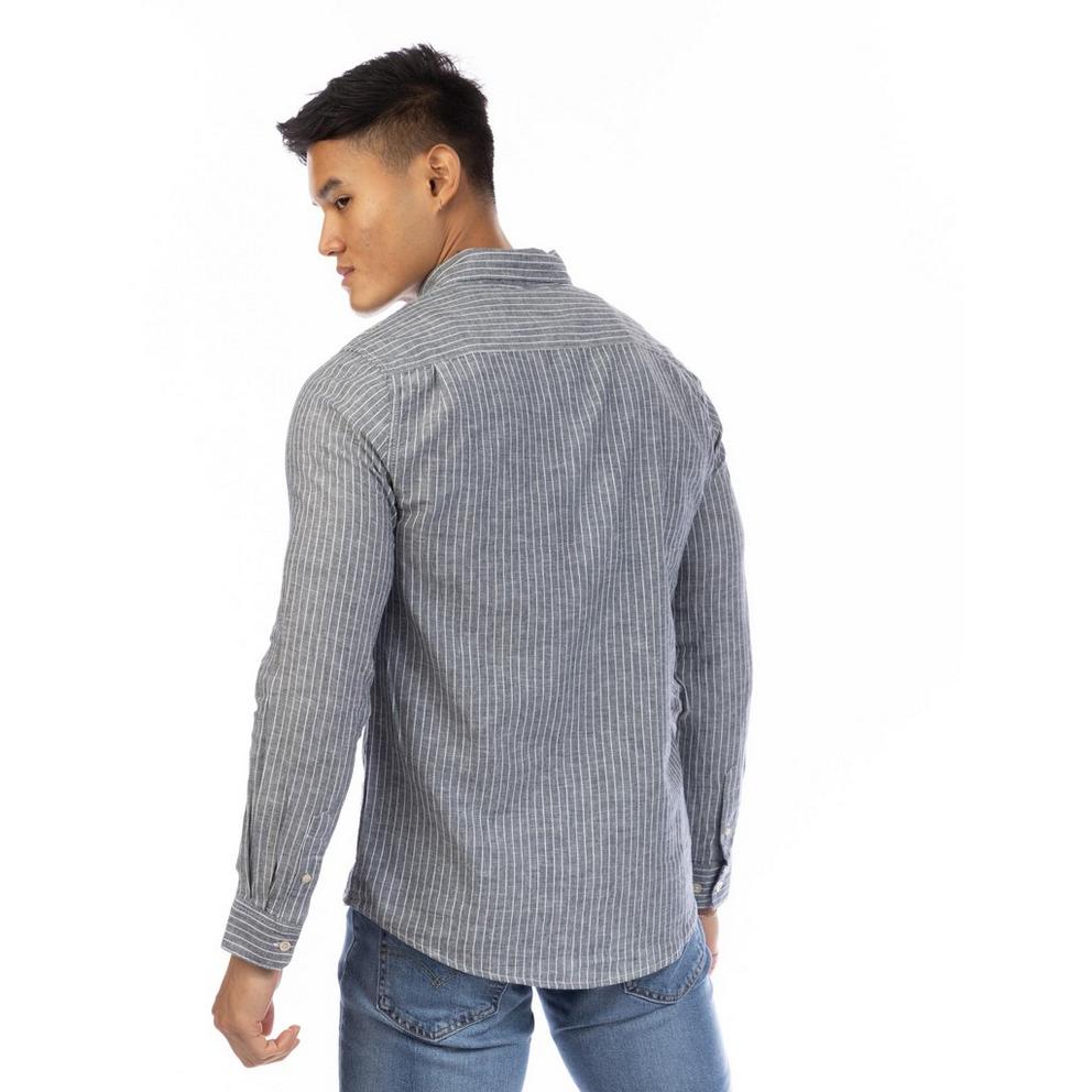 Peter Werth Men's Cotton Long Sleeve Plain Shirt