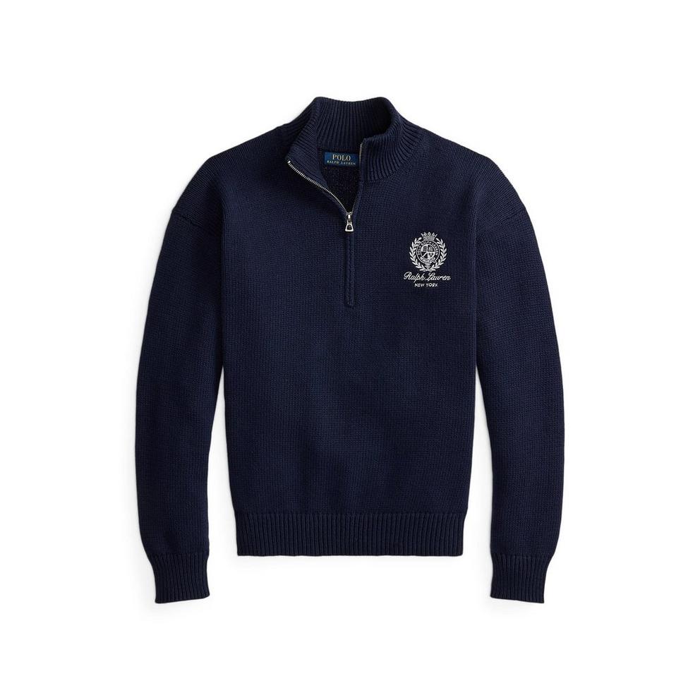 Polo Ralph Lauren Mens Relaxed Fit Quarter Zip Jumper