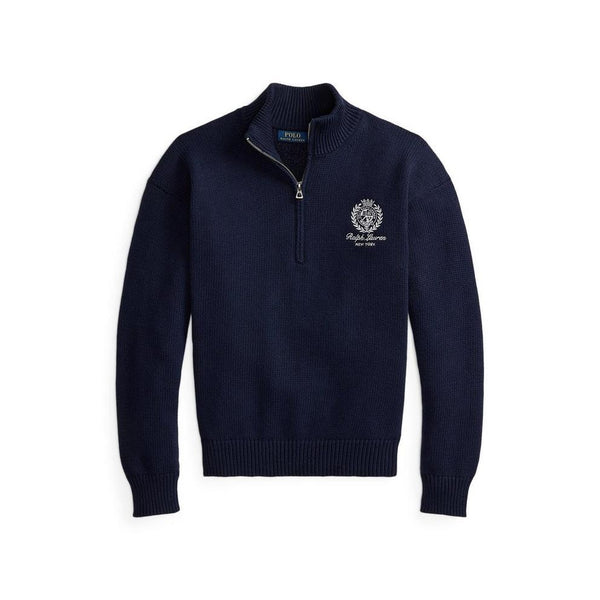 Polo Ralph Lauren Mens Relaxed Fit Quarter Zip Jumper