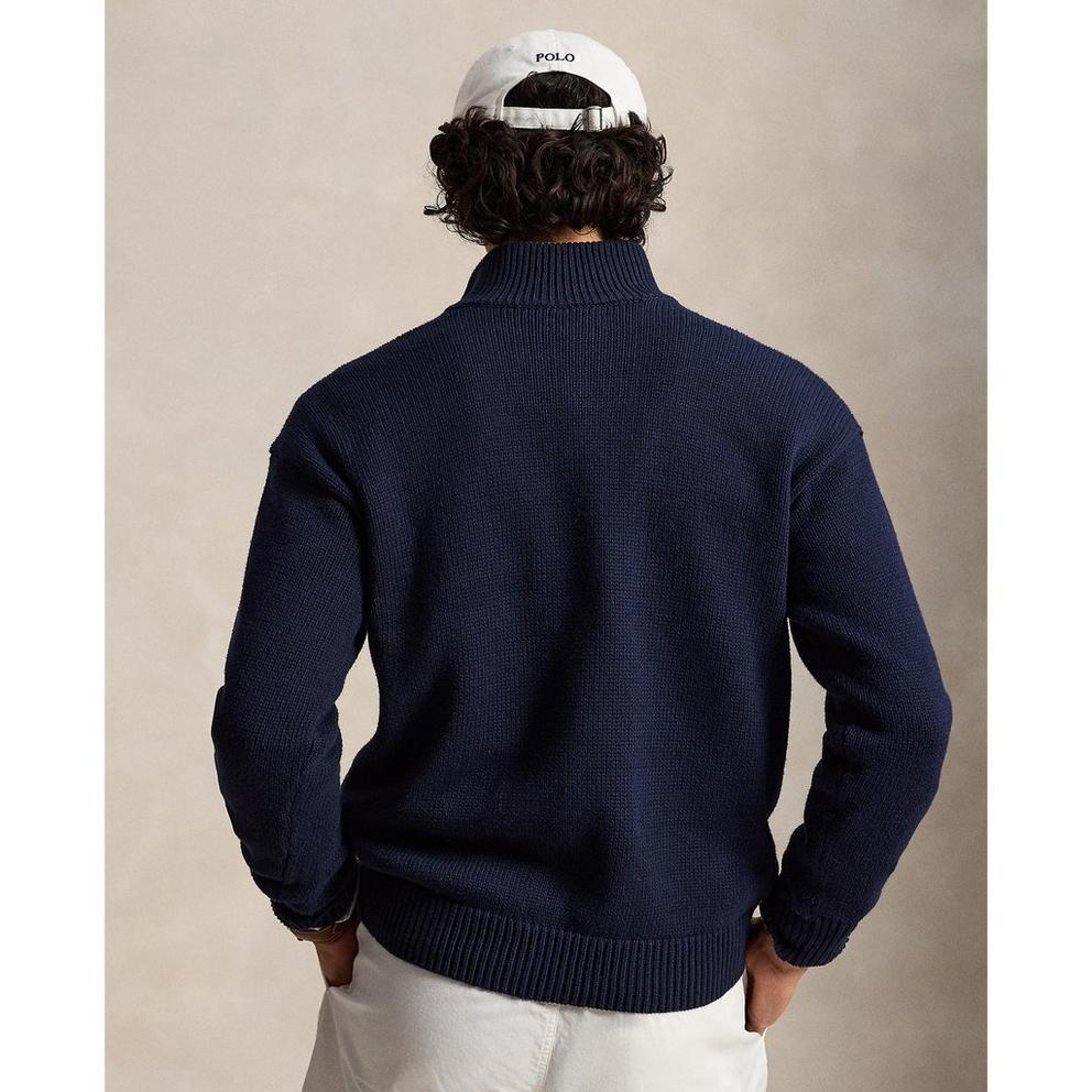 Polo Ralph Lauren Mens Relaxed Fit Quarter Zip Jumper