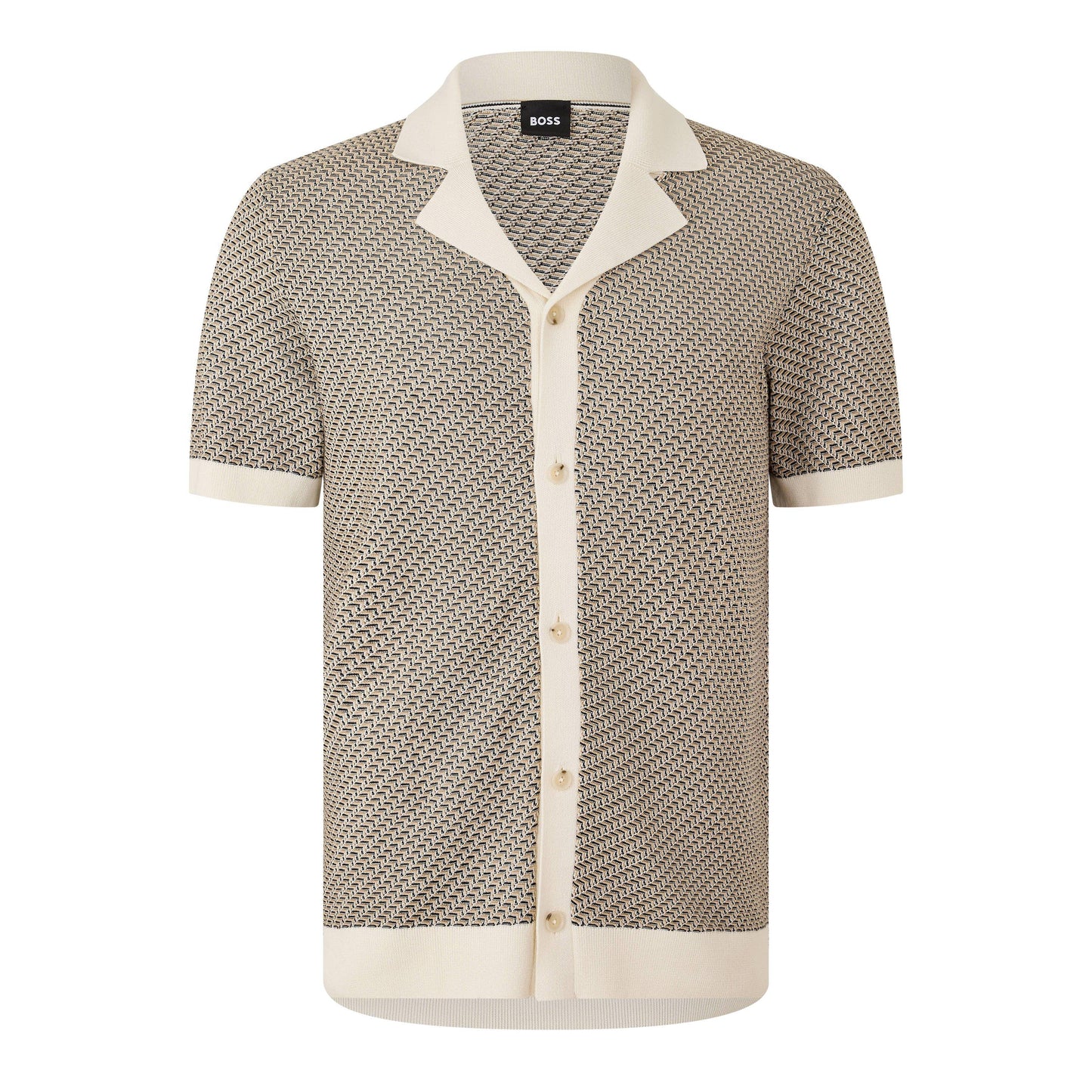Boss Men's Patterned Short Sleeve Shirt