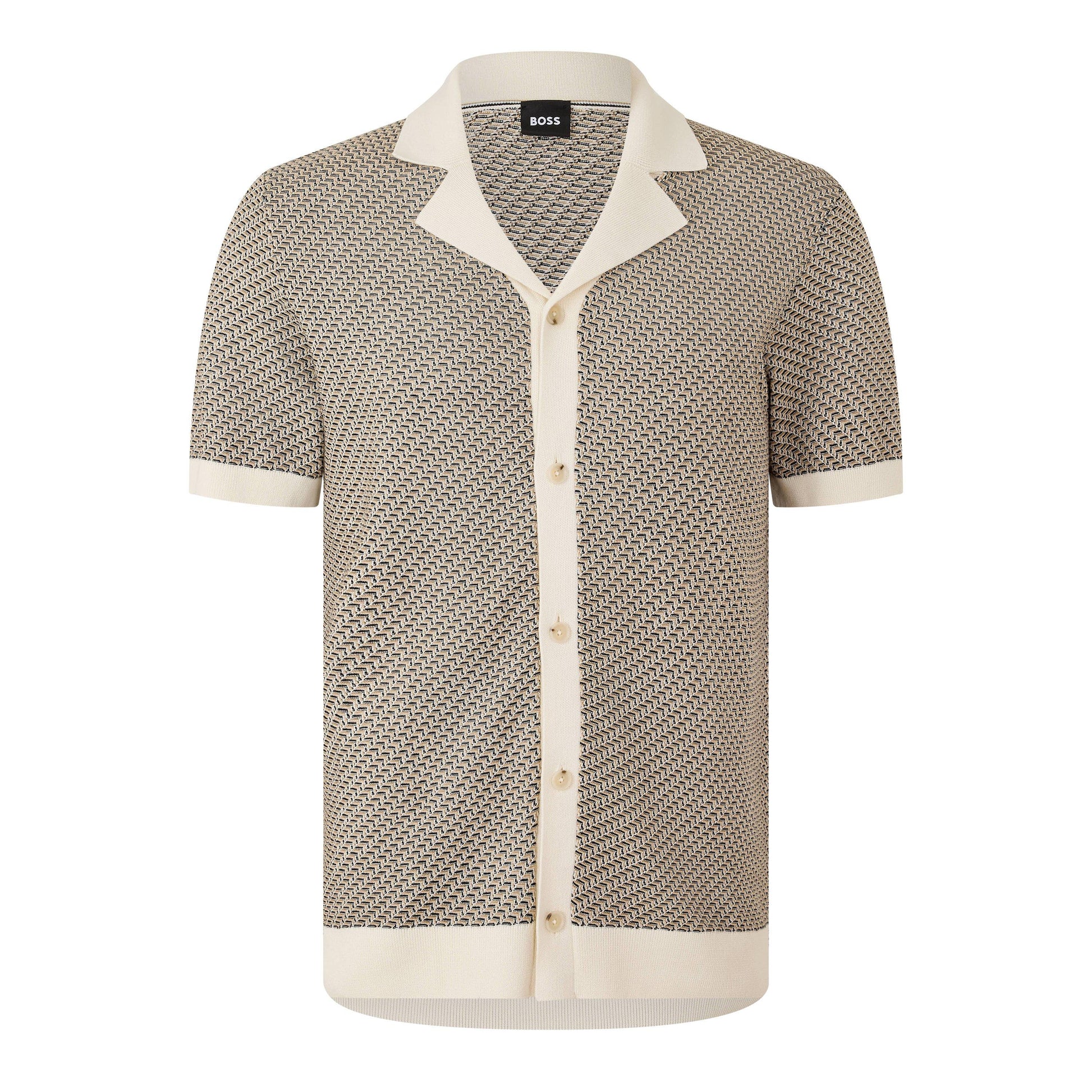 Boss Men's Patterned Short Sleeve Shirt
