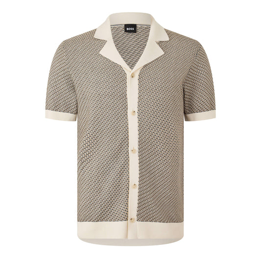 Boss Men's Patterned Short Sleeve Shirt