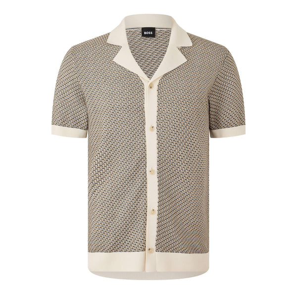 Boss Men's Patterned Short Sleeve Shirt