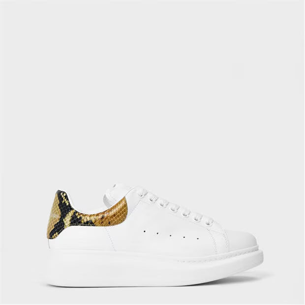 Women's Logo Print Leather Oversized Trainers