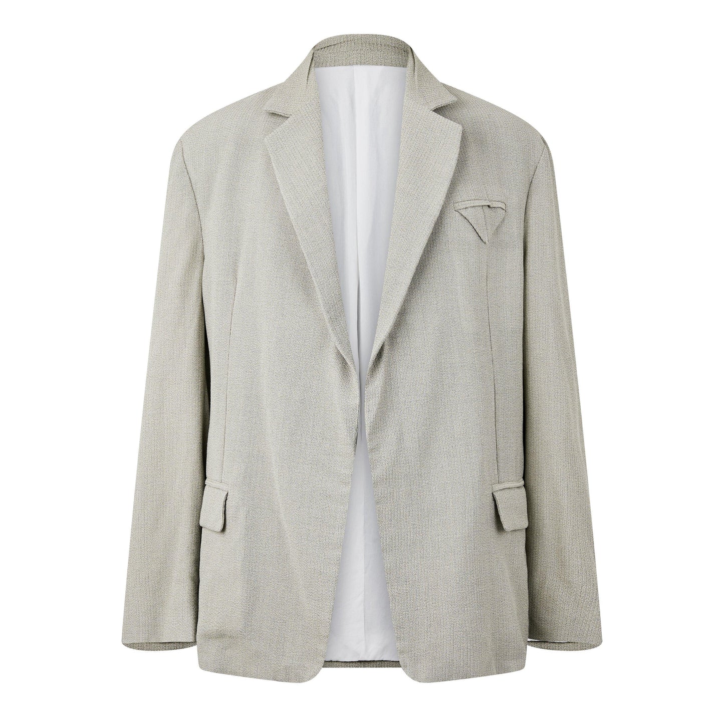 Bottega Veneta Men's Mouline Wool Silk Long Sleeve Overshirt
