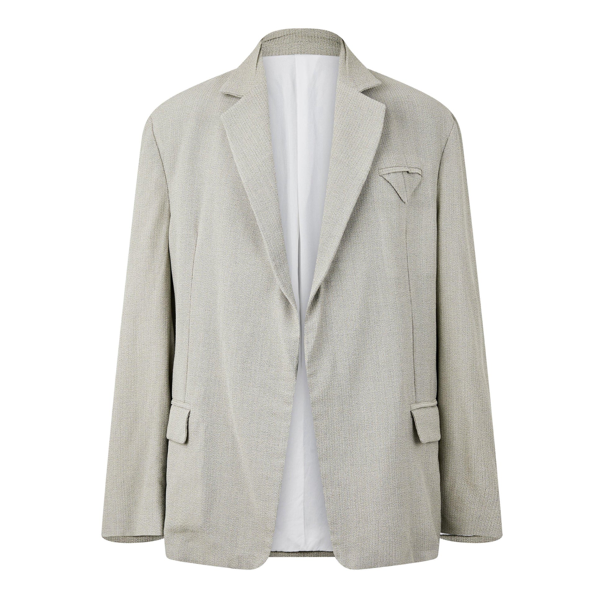 Bottega Veneta Men's Mouline Wool Silk Long Sleeve Overshirt