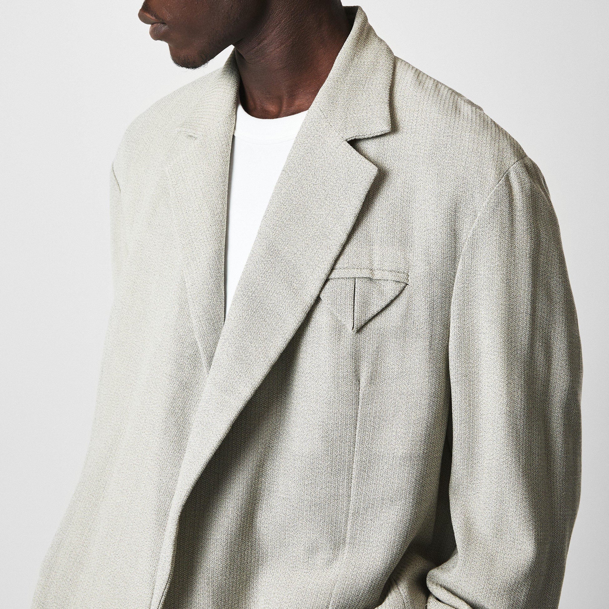 Bottega Veneta Men's Mouline Wool Silk Long Sleeve Overshirt