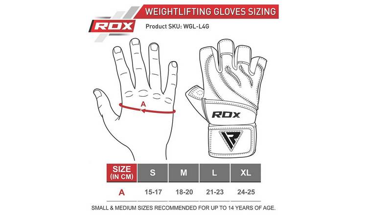 RDX Leather Weight Lifting Gloves with Strap