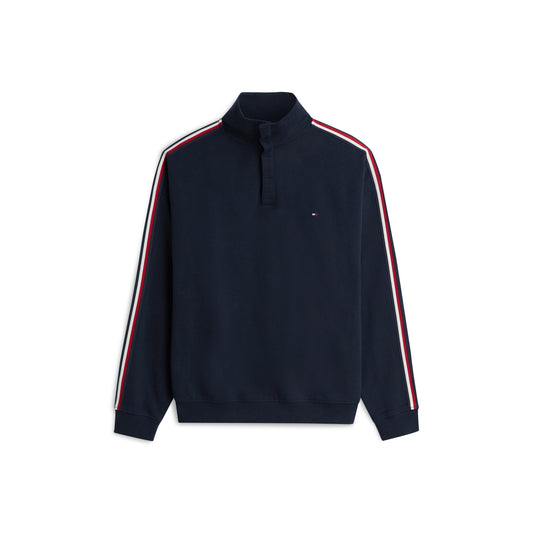 Tommy Hilfiger Mens Global Stripe 1/2 Button Top
