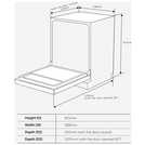 Bush DWFSEINT124W Full Size Dishwasher - integrated