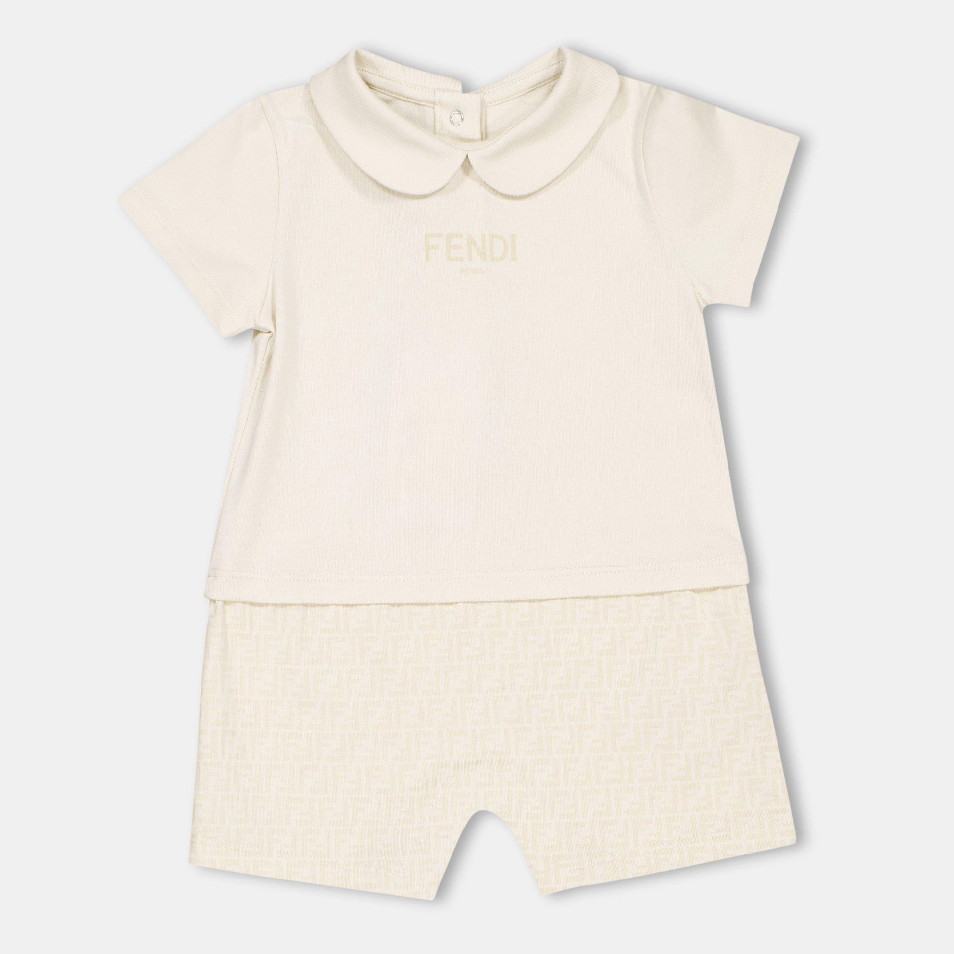 Fendi Unisex Kids Soft Fabric Snap Closure Onesie