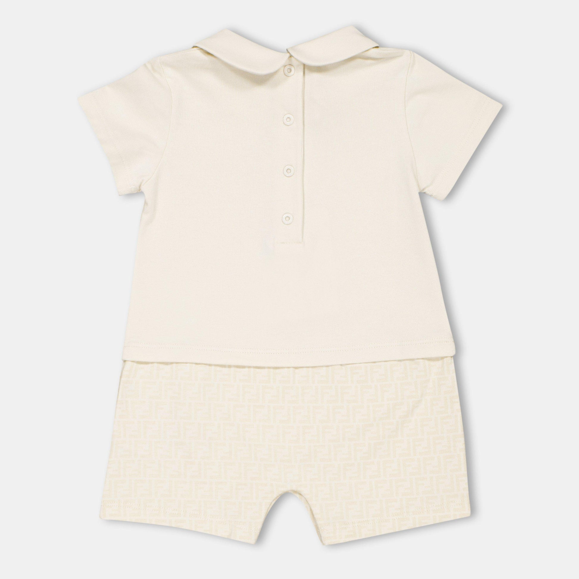 Fendi Unisex Kids Soft Fabric Snap Closure Onesie