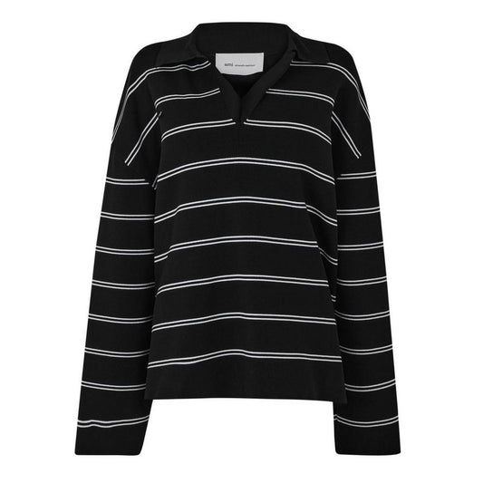 Ami Paris Ami Striped LS Polo Ld64