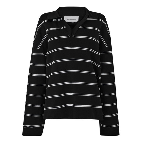 Ami Paris Ami Striped LS Polo Ld64