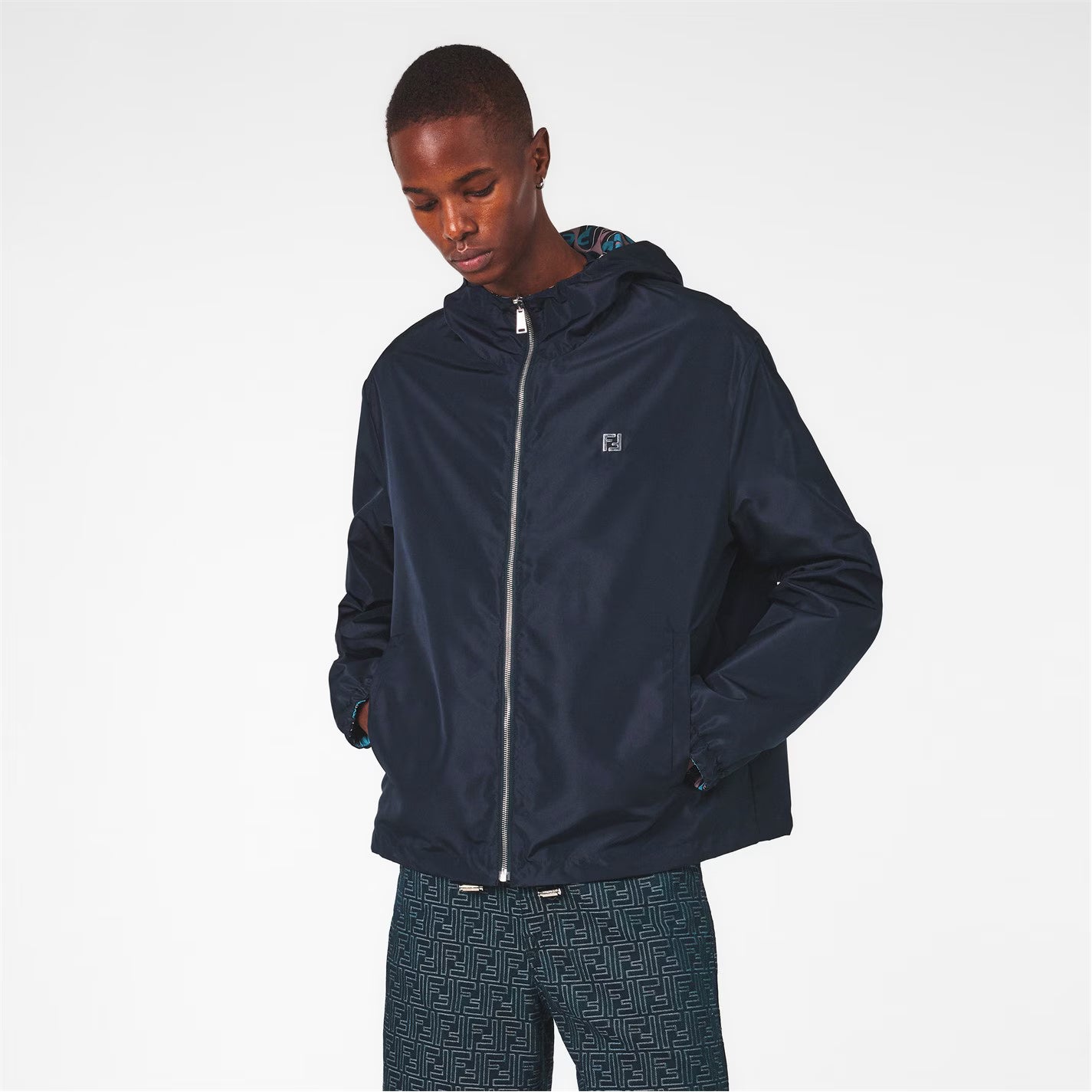 FENDI Men's Weather Resistant Windbreaker