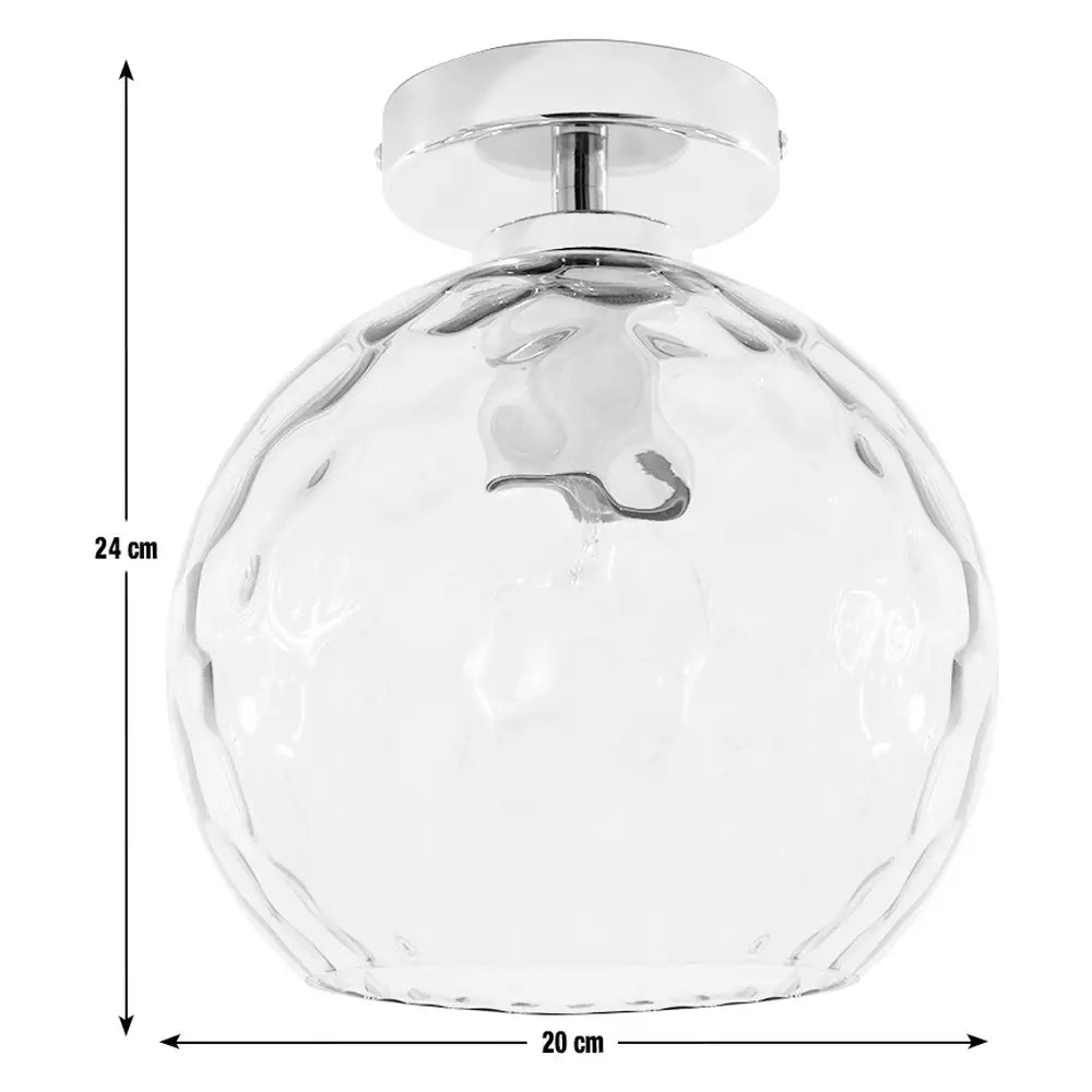 Argos Home Luxe Glass Flush To Ceiling Light - Chrome