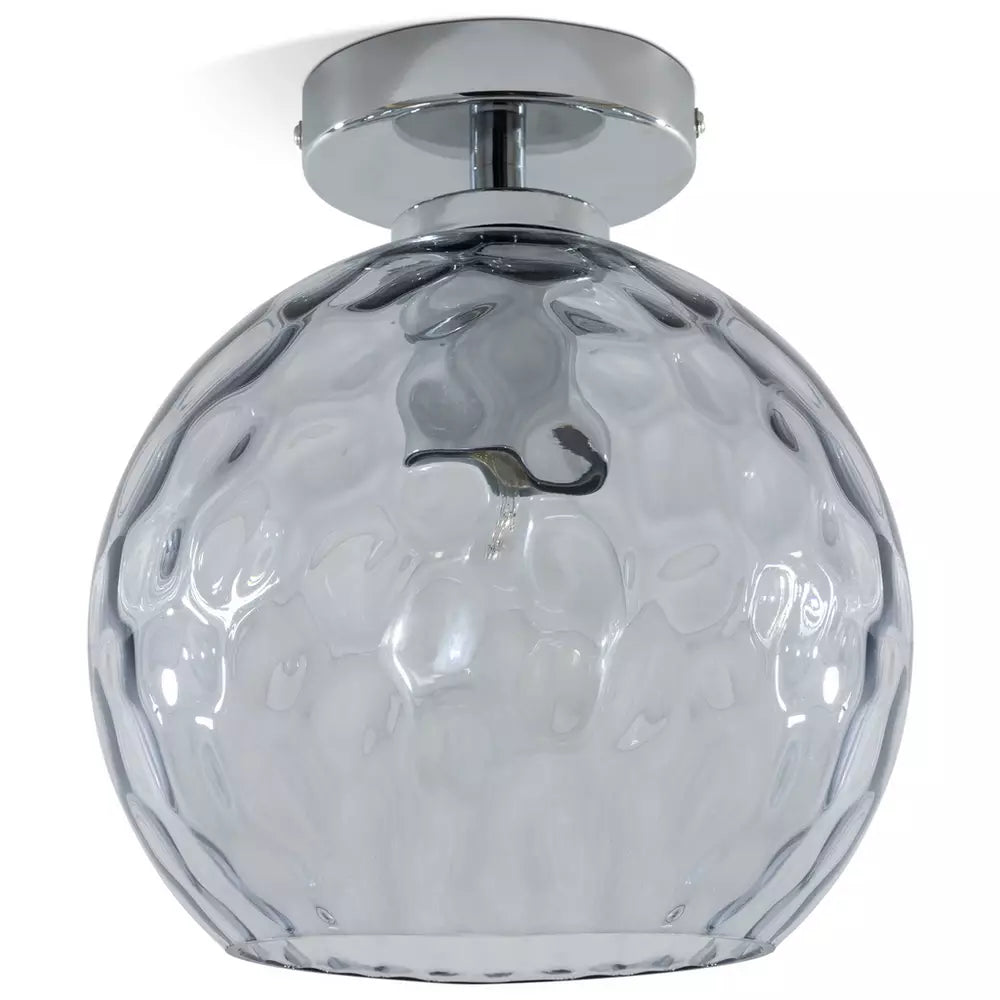 Argos Home Luxe Glass Flush To Ceiling Light - Chrome