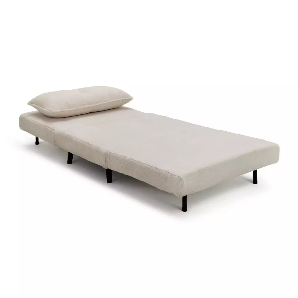 Habitat Roma Single boucle Chairbed - Cream