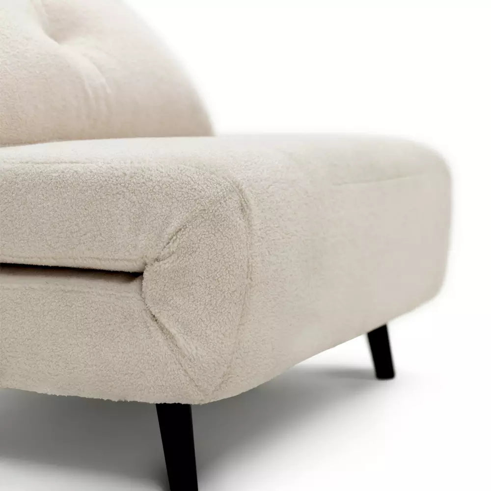 Habitat Roma Single boucle Chairbed - Cream