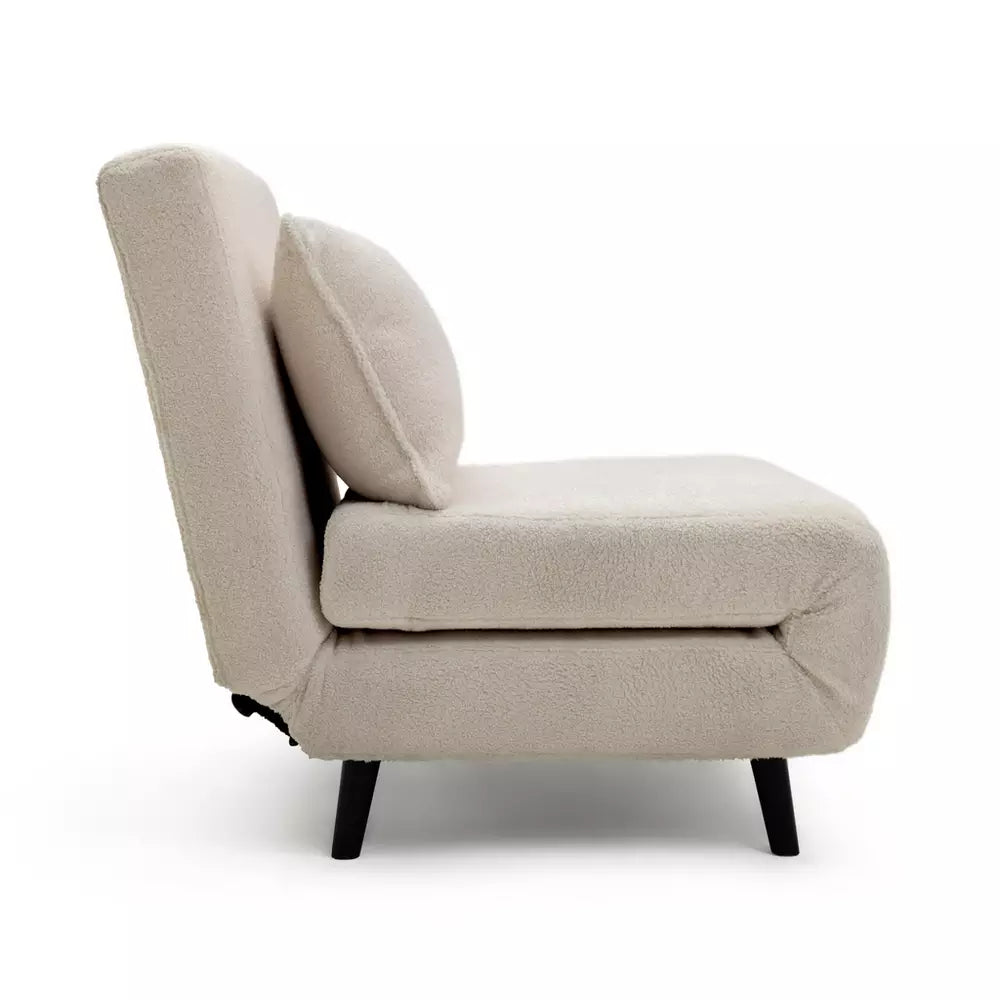 Habitat Roma Single boucle Chairbed - Cream