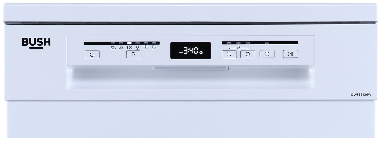 Bush DWFSE126W Full Size Dishwasher - White