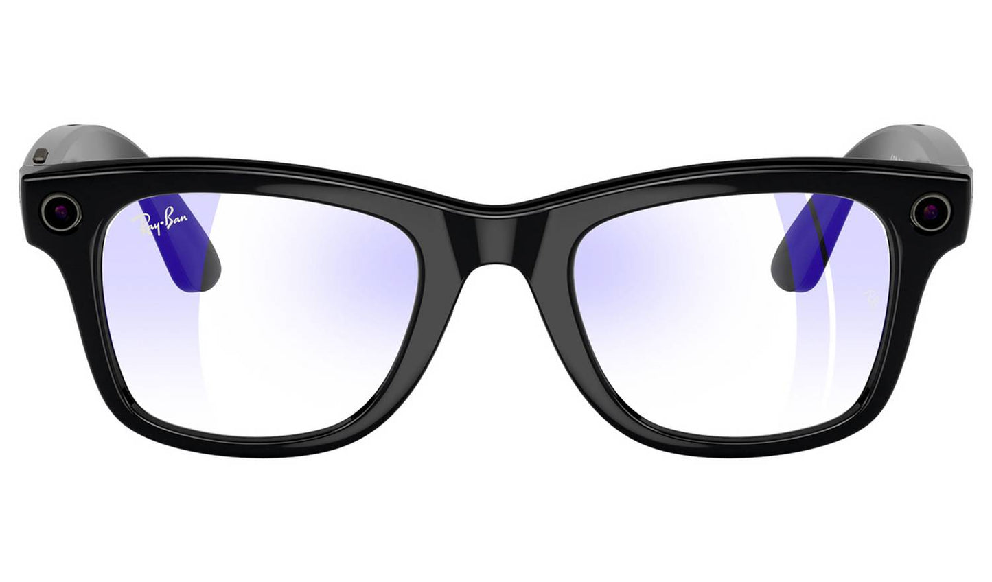 Ray-Ban Meta Wayfarer Glasses - Shiny Black, Clear