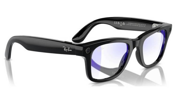 Ray-Ban Meta Wayfarer Glasses - Shiny Black, Clear