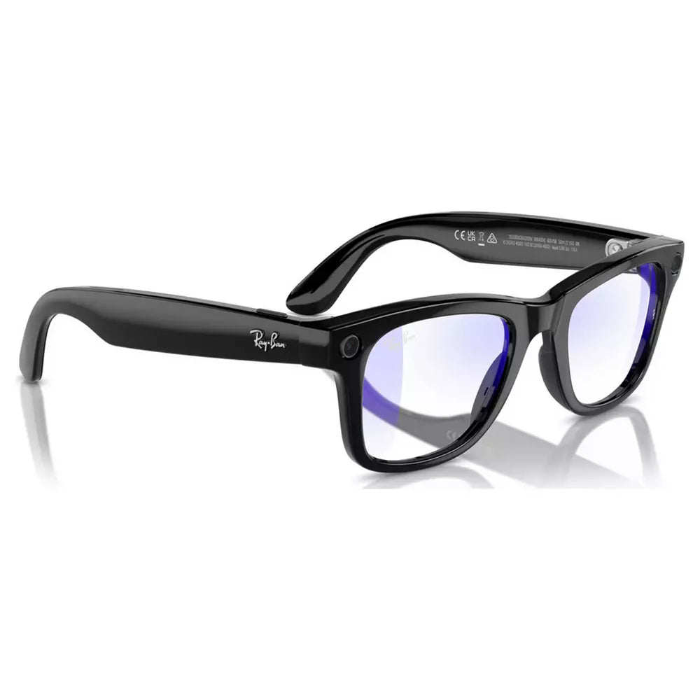 Ray-Ban Meta Wayfarer Glasses - Shiny Black, Clear