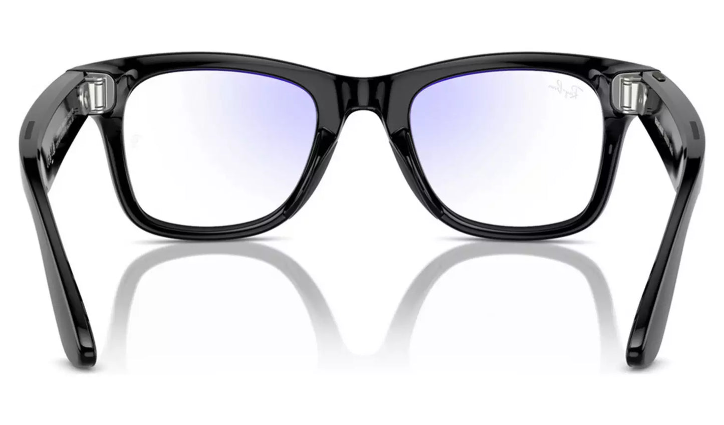 Ray-Ban Meta Wayfarer Glasses - Shiny Black, Clear
