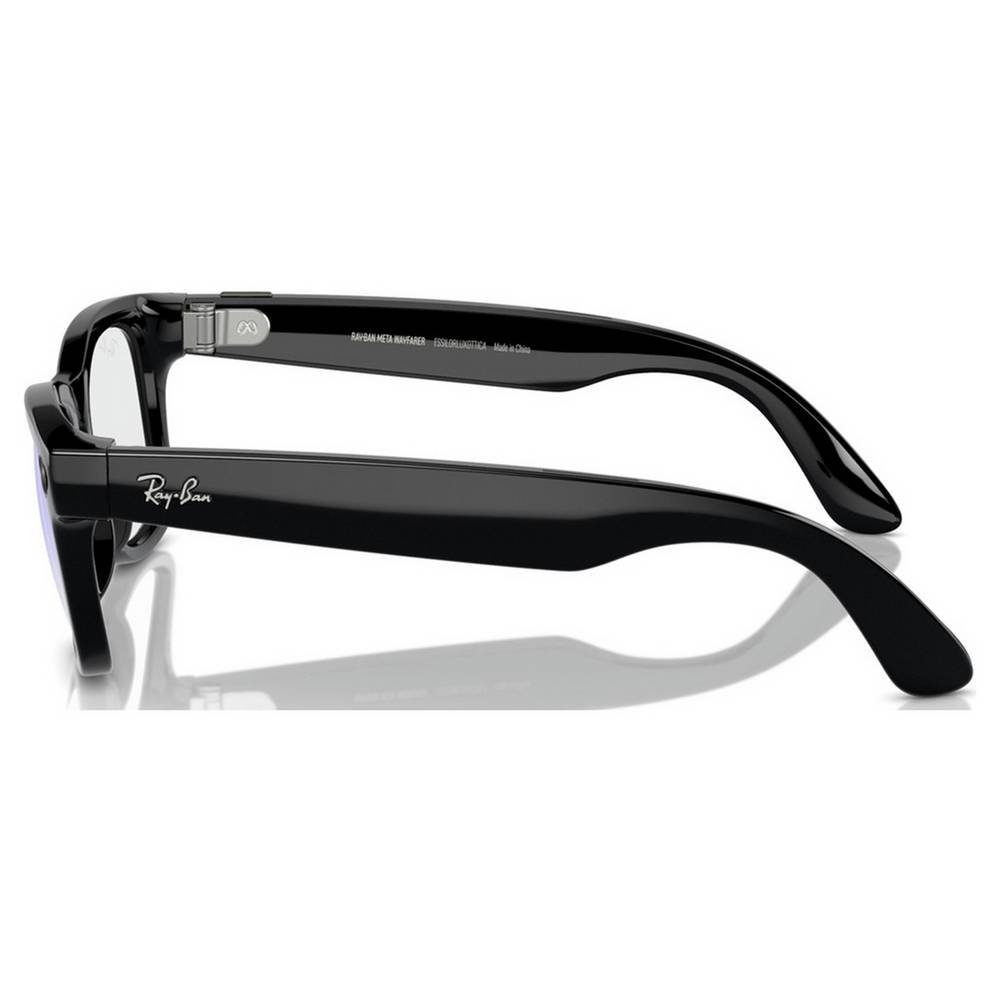 Ray-Ban Meta Wayfarer Glasses - Shiny Black, Clear