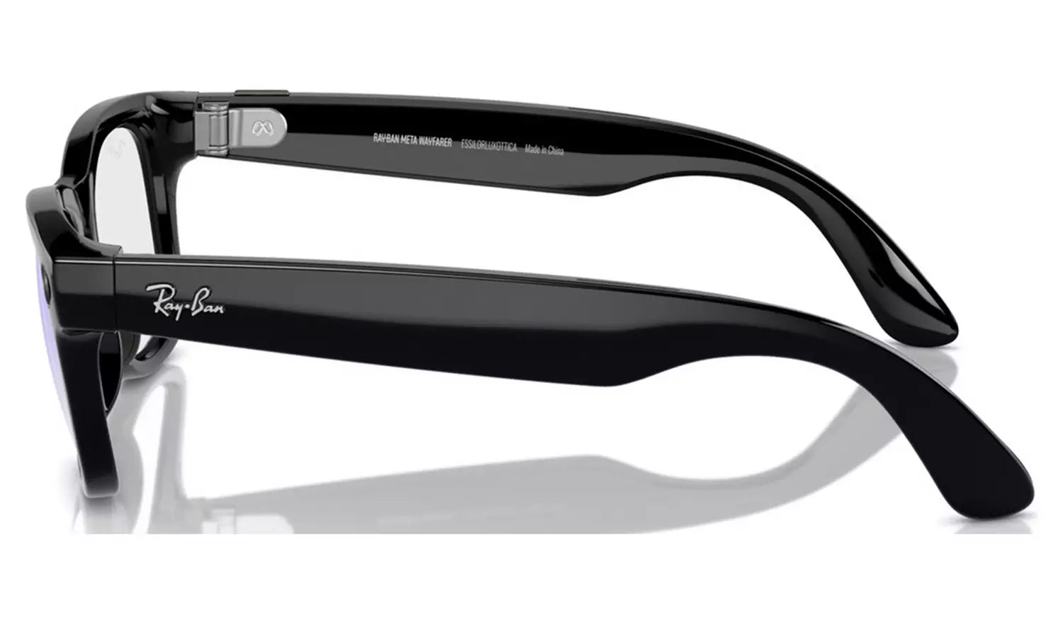 Ray-Ban Meta Wayfarer Glasses - Shiny Black, Clear