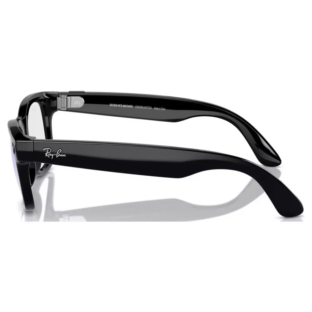 Ray-Ban Meta Wayfarer Glasses - Shiny Black, Clear