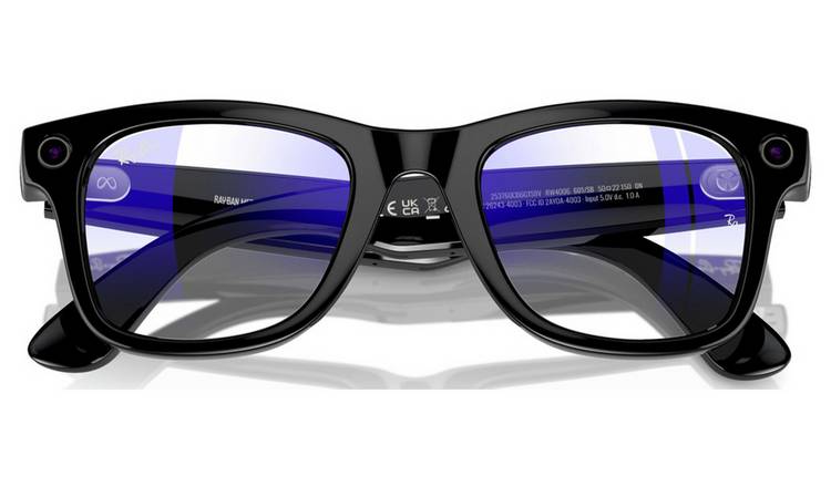 Ray-Ban Meta Wayfarer Glasses - Shiny Black, Clear