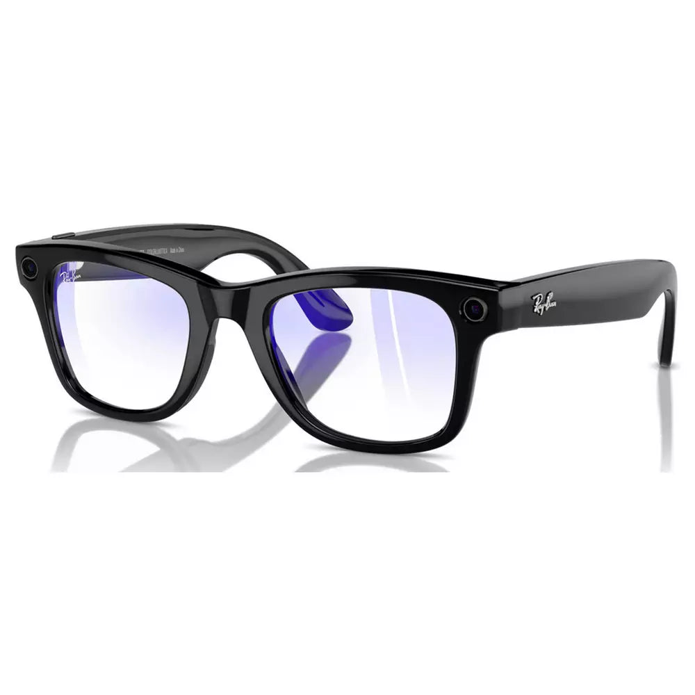 Ray-Ban Meta Wayfarer Glasses - Shiny Black, Clear