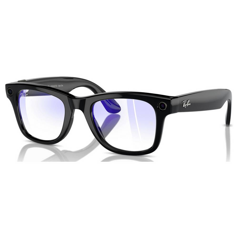 Ray-Ban Meta Wayfarer Glasses - Shiny Black, Clear