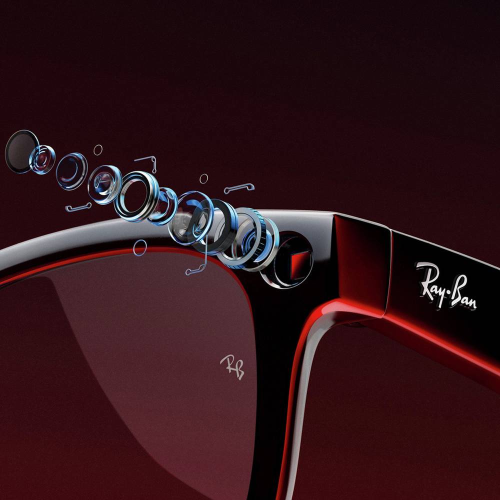 Ray-Ban Meta Wayfarer Glasses - Shiny Black, Clear