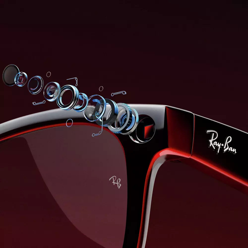 Ray-Ban Meta Wayfarer Glasses - Shiny Black, Clear