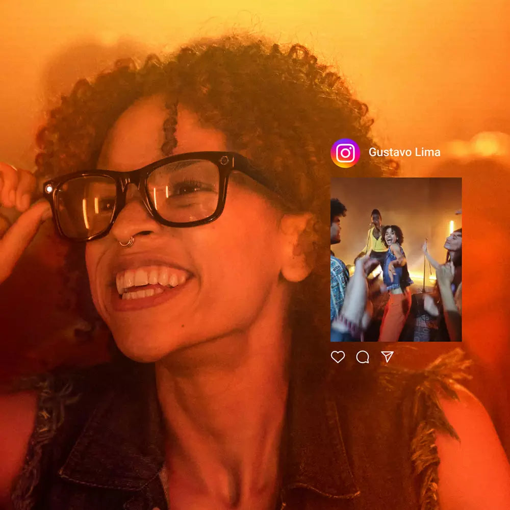 Ray-Ban Meta Wayfarer Glasses - Shiny Black, Clear