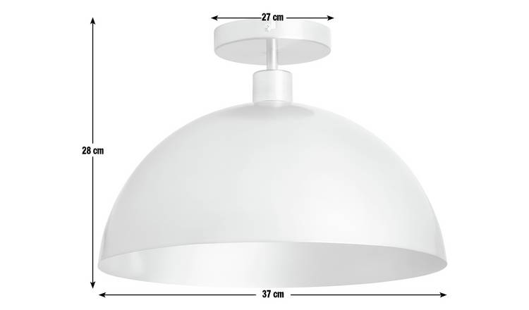 Habitat Steel Mushroom Flush Ceiling Light - Brushed Brass