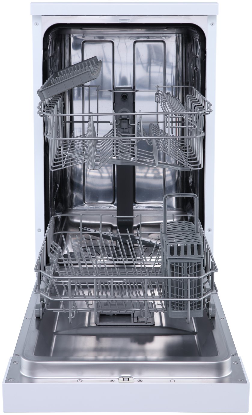 Bush DWSLE96W Slimline Dishwasher - White