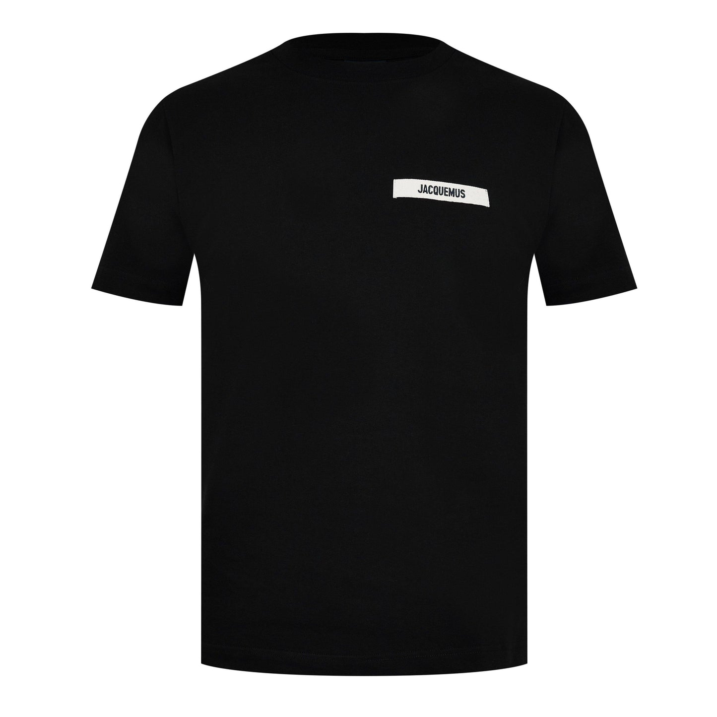 Jacquemus Men's Plain Cotton Grosgrain Tab T-Shirt