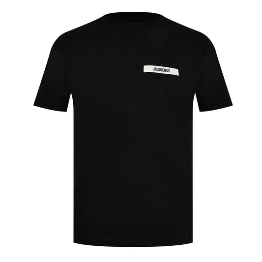 Jacquemus Men's Plain Cotton Grosgrain Tab T-Shirt