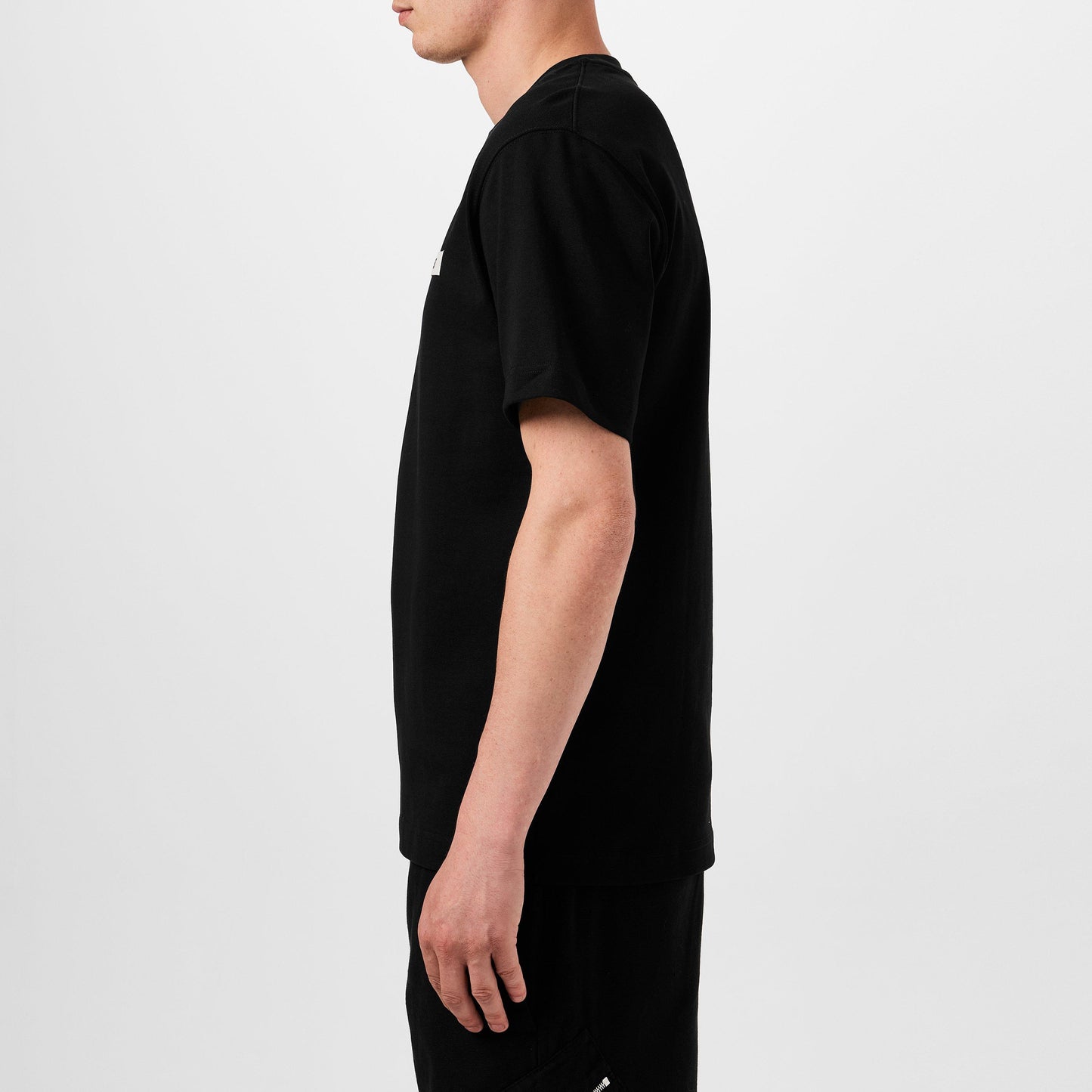 Jacquemus Men's Plain Cotton Grosgrain Tab T-Shirt