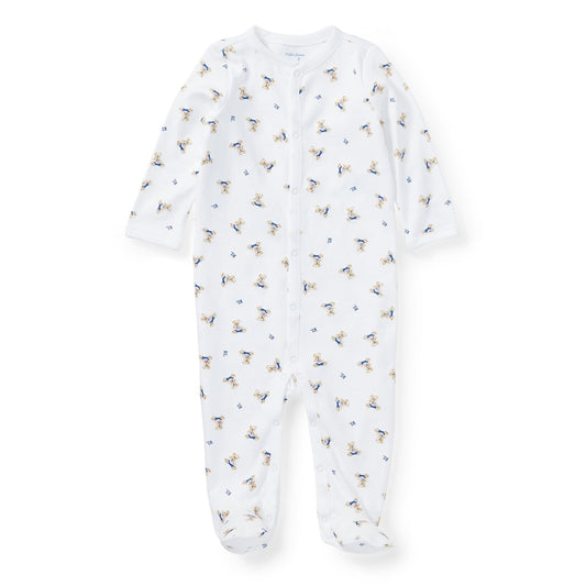 Polo Ralph Lauren Kids' All-Over Print Footed Sleepsuit