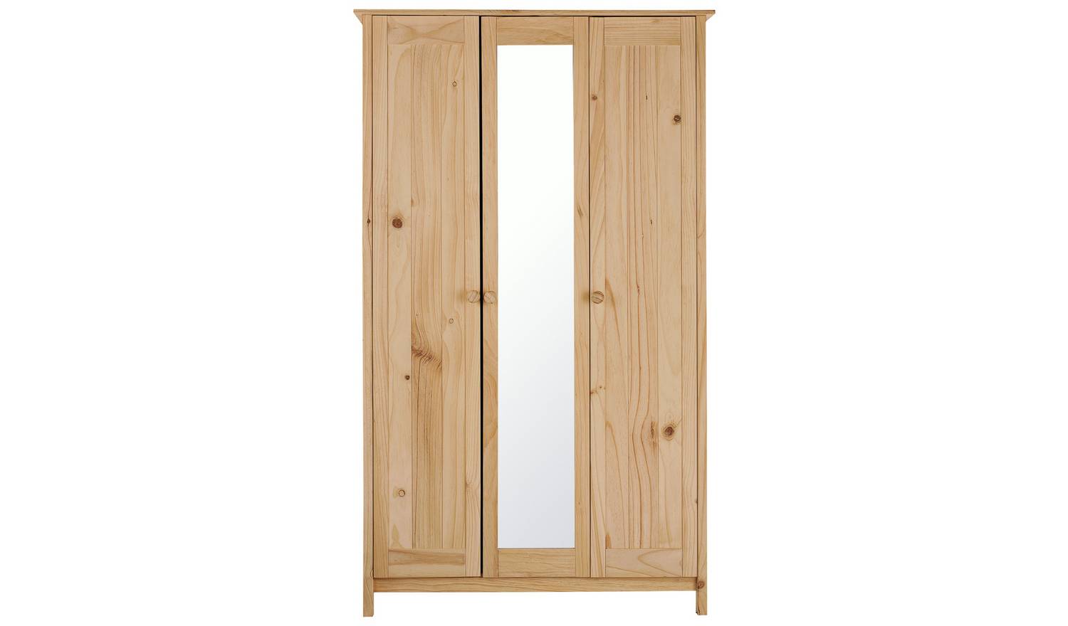 Argos Home New Scandinavia 3 Door Mirrored Wardrobe - Pine